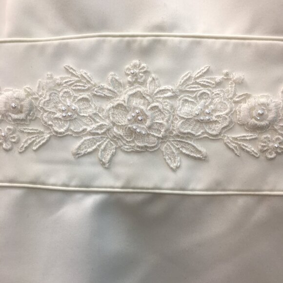 SAMPLE Bridgerton Vintage Wedding Dress, LONG SLEEVE Empire Waist Scoop Neck - Picture 5 of 12